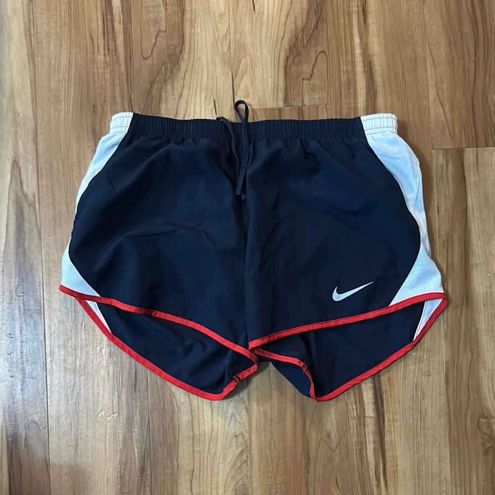 Nike Black and White Athletic Shorts with Elastic Waistband
